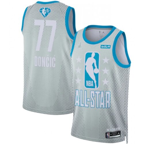 68641fabbfbb5_1 Men's Dallas Mavericks #77 Luka Doncic 2022 All-Star Grey 75th Anniversary Navy Stitched Basketball Jersey