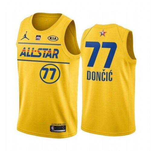68641fc411a6e_1 Men's 2021 All-Star Mavericks #77 Luka Doncic Yellow Western Conference Stitched NBA Jersey