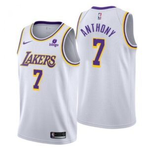 68641fe1d3a24_1 Men's Los Angeles Lakers #7 Carmelo Anthony "bibigo" White 75th Anniversary Stitched Jersey