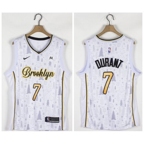 6864201587cd0_1 Men's Brooklyn Nets #7 Kevin Durant White Christmas Edition Stitched Basketball Jersey