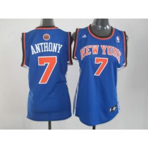 6864205cc56a1_1 Knicks #7 Carmelo Anthony Blue Women's Road Stitched NBA Jersey