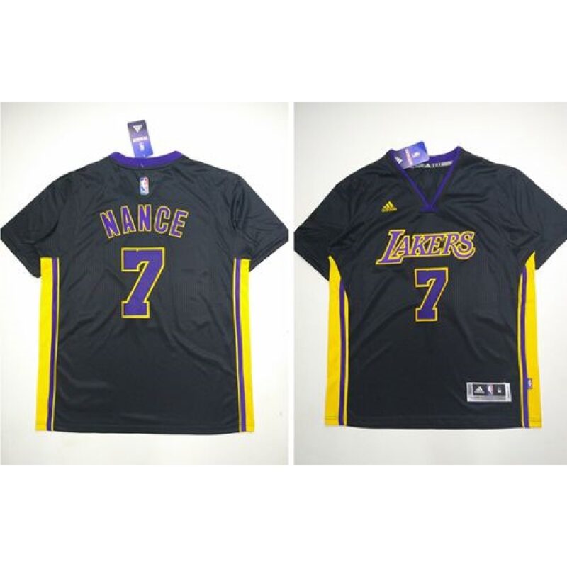 686420848edf5_1 Lakers #7 Larry Nance Black Short Sleeve Stitched NBA Jersey