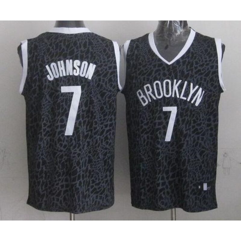686420c79e520_1 Nets #7 Joe Johnson Black Crazy Light Stitched NBA Jersey