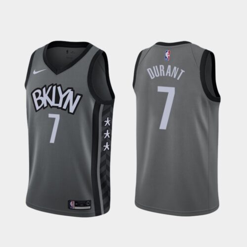 6864210402187_1 Men's Brooklyn Nets #7 Kevin Durant Grey 2019 Stitched NBA Jersey