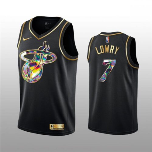 68642118ad822_1 Men's Miami Heat #7 Kyle Lowry 2021/22 Black Golden Edition 75th Anniversary Diamond Logo Stitched Basketball Jersey