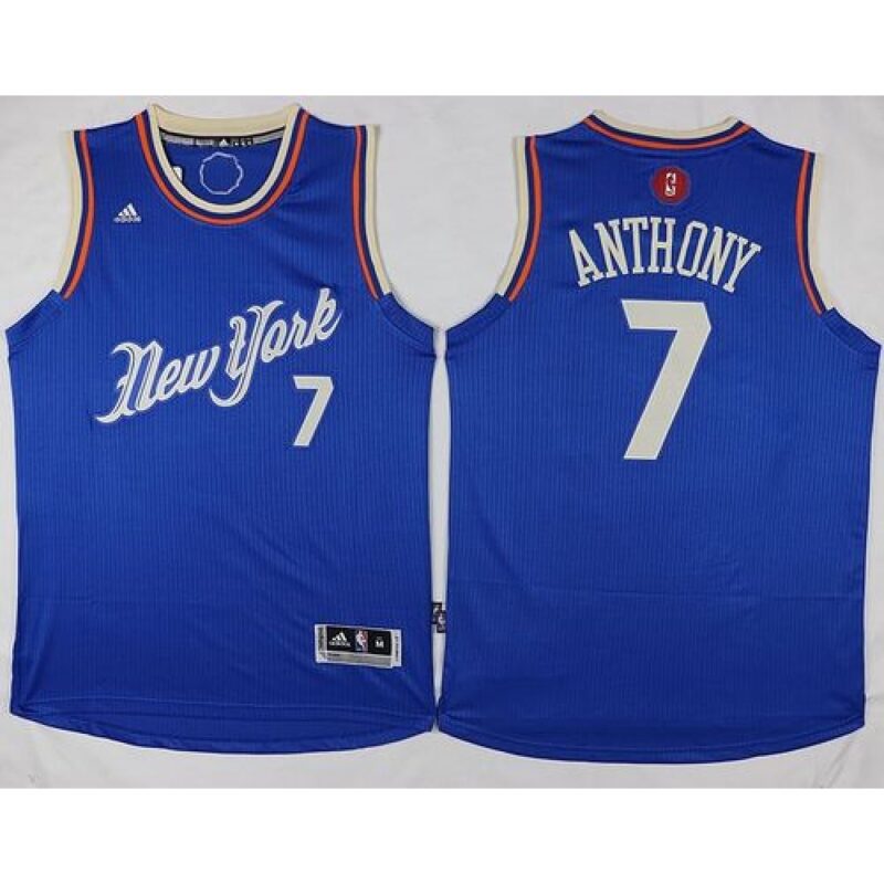 6864215fb309a_1 Knicks #7 Carmelo Anthony Blue 2015-2016 Christmas Day Stitched NBA Jersey