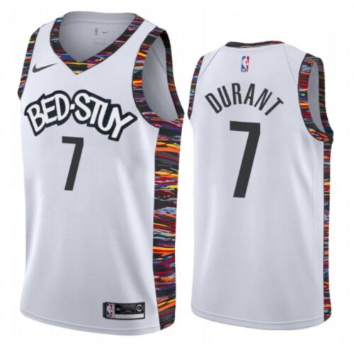 686421e1acbf7_1 Men's Brooklyn Nets #7 Kevin Durant White 2019 City Edition Stitched NBA Jersey