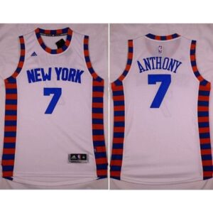 68642381c7c05_1 Knicks #7 Carmelo Anthony White Hardwood Classics Performance Stitched NBA Jersey