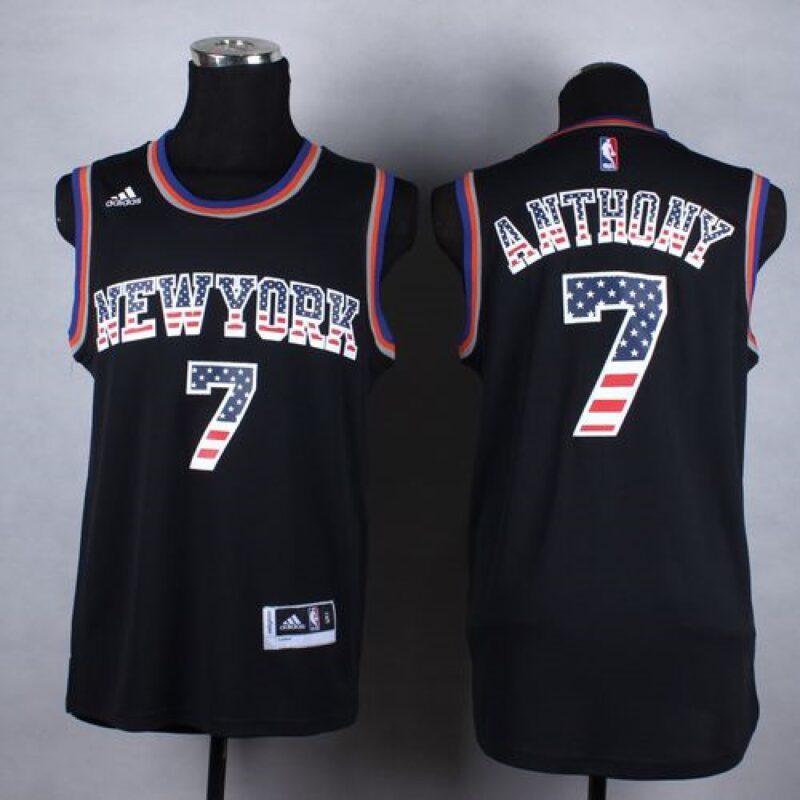 68642397121c6_1 Knicks #7 Carmelo Anthony Black USA Flag Fashion Stitched NBA Jersey