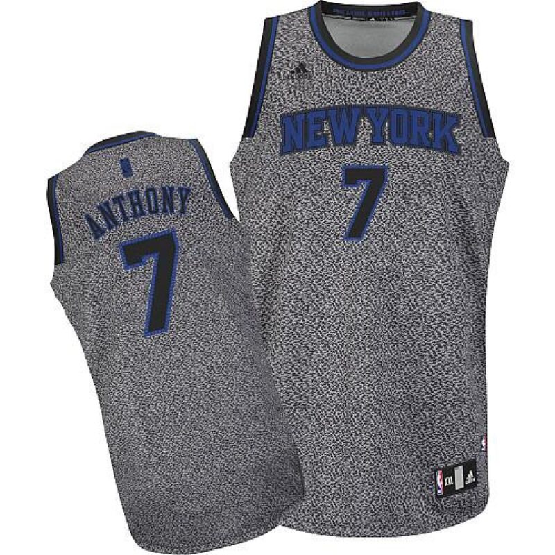 686423a4d7526_1 Knicks #7 Carmelo Anthony Grey Static Fashion Stitched NBA Jersey