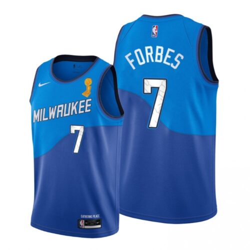 686423caefc34_1 Men's Milwaukee Bucks #7 Bryn Forbes 2021 Blue Finals Champions City Edition Stitched Basketball Jersey
