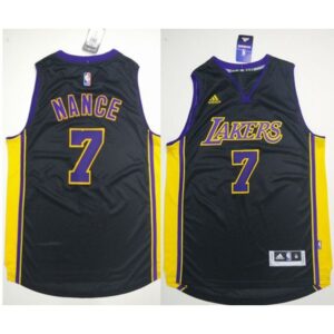 686424199192a_1 Lakers #7 Larry Nance Black(Purple NO.) Stitched NBA Jersey