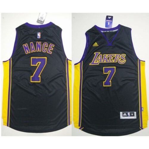 686424199192a_1 Lakers #7 Larry Nance Black(Purple NO.) Stitched NBA Jersey