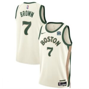 6864243145c33_1 Men's Boston Celtics #7 Jaylen Brown Cream 2023-24 City Edition Stitched Basketball Jersey