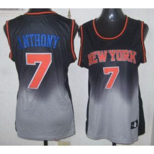686424828addc_1 Knicks #7 Carmelo Anthony Black/Grey Women's Fadeaway Fashion Stitched NBA Jersey
