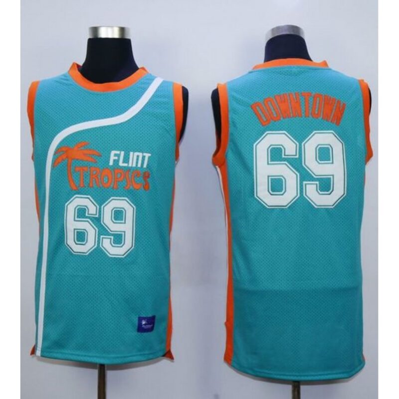 6864248df14cd_1 Flint Tropics #69 Downtown Blue Semi-Pro Movie Stitched Basketball Jersey