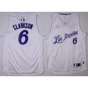 6864249b71bf8_1 Lakers #6 Jordan Clarkson White 2016-2017 Christmas Day Stitched NBA Jersey