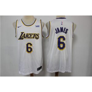 686424a58e69f_1 Men's Los Angeles Lakers #6 LeBron James White Stitched Basketball Jersey