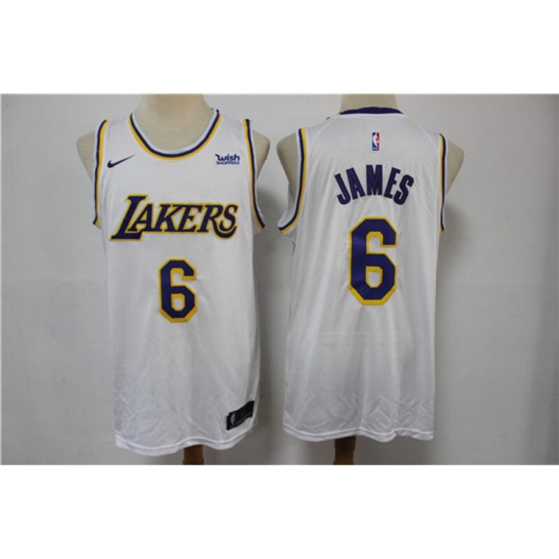 686424a58e69f_1 Men's Los Angeles Lakers #6 LeBron James White Stitched Basketball Jersey