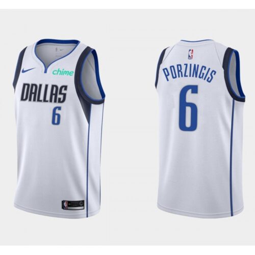 686424bfda621_1 Men's Dallas Mavericks #6 Kristaps Porzingis White Stitched NBA Jersey