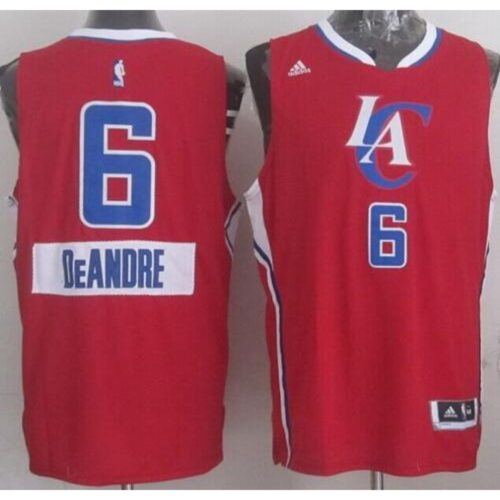 686424f6c4b01_1 Clippers #6 DeAndre Jordan Red 2014-15 Christmas Day Stitched NBA Jersey
