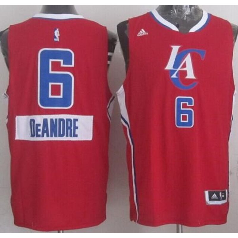 686424f6c4b01_1 Clippers #6 DeAndre Jordan Red 2014-15 Christmas Day Stitched NBA Jersey