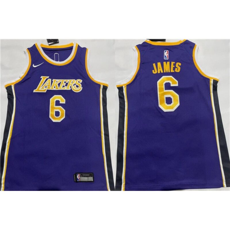 6864250f10c3a_1 Men's Los Angeles Lakers #6 LeBron James Purple Stitched Basketball Jersey