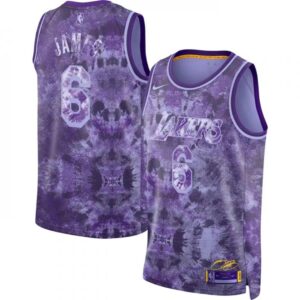 686425125e25f_1 Men's Los Angeles Lakers #6 LeBron James Purple Select Series Stitched Basketball Jersey