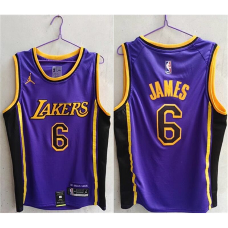 68642515e2a80_1 Men's Los Angeles Lakers #6 LeBron James Purple Stitched Basketball Jersey