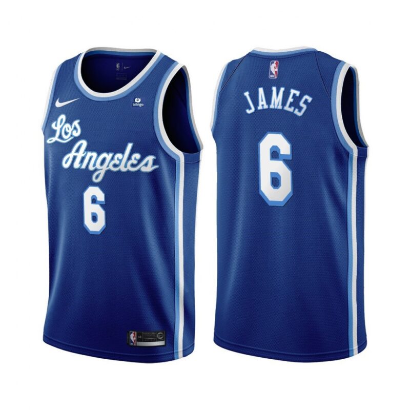 6864258f3c854_1 Men's Los Angeles Lakers #6 LeBron James Blue "bibigo" Stitched Basketball Jersey