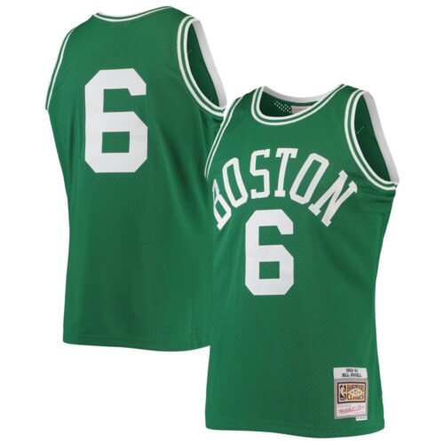 686425961d05f_1 Men's Boston Celtics #6 Bill Russell 1962-63 Green Throwback Stitched Jersey