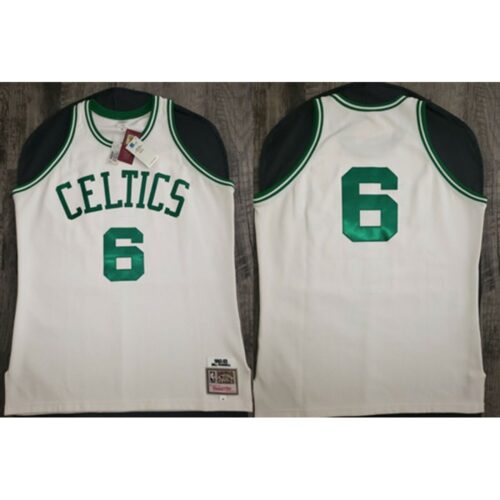 6864259ce1871_1 Men's Boston Celtics #6 Bill Russell 1962-63 White Throwback Stitched Jersey