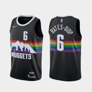 686425ca36efe_1 Men's Denver Nuggets #6 Keita Bates-Diop Black Stitched Jersey