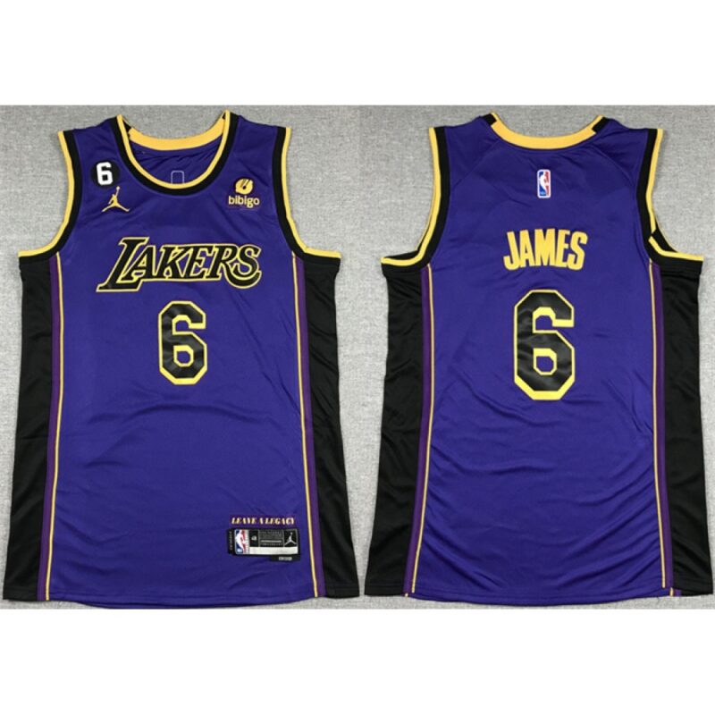686426710331c_1 Men's Los Angeles Lakers #6 LeBron James 2022/23 Purple Classic Edition No.6 Patch Stitched Basketball Jersey