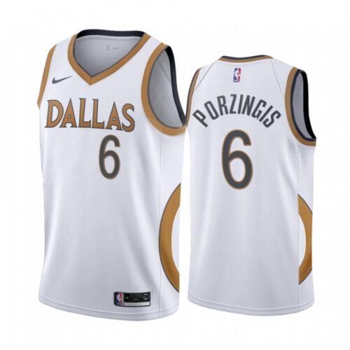 6864269fef25d_1 Men's Dallas Mavericks #6 Kristaps Porzingis 2020 White City Edition Stitched Jersey