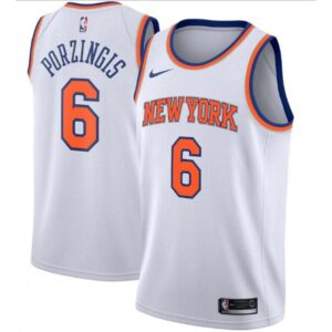 68642704d16ab_1 New Yok Knicks #6 Kristaps Porzingis White Association Edition Stitched Swingman Jersey