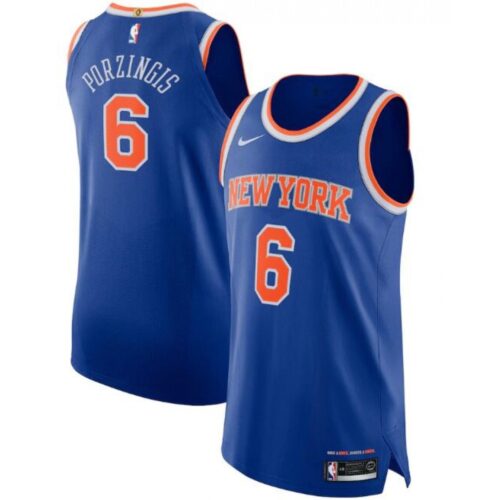 68642718ef493_1 New Yok Knicks #6 Kristaps Porzingis Blue Icon Edition Stitched Jersey