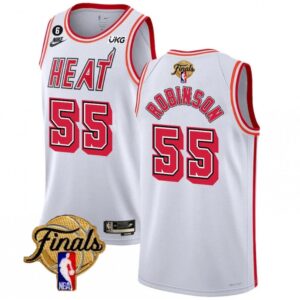 68642783cb237_1 Men's Miami Heat #55 Duncan Robinson White 2023 Finals Classic Edition With NO.6 Patch Stitched Basketball Jersey