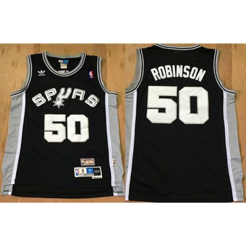 686427a067fd6_1 Spurs #50 David Robinson Black Throwback Stitched NBA Jersey
