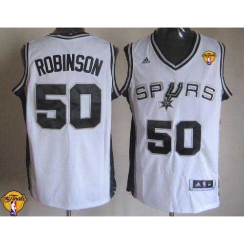 686427b4d2a58_1 Revolution 30 Spurs #50 David Robinson White Finals Patch Stitched NBA Jersey