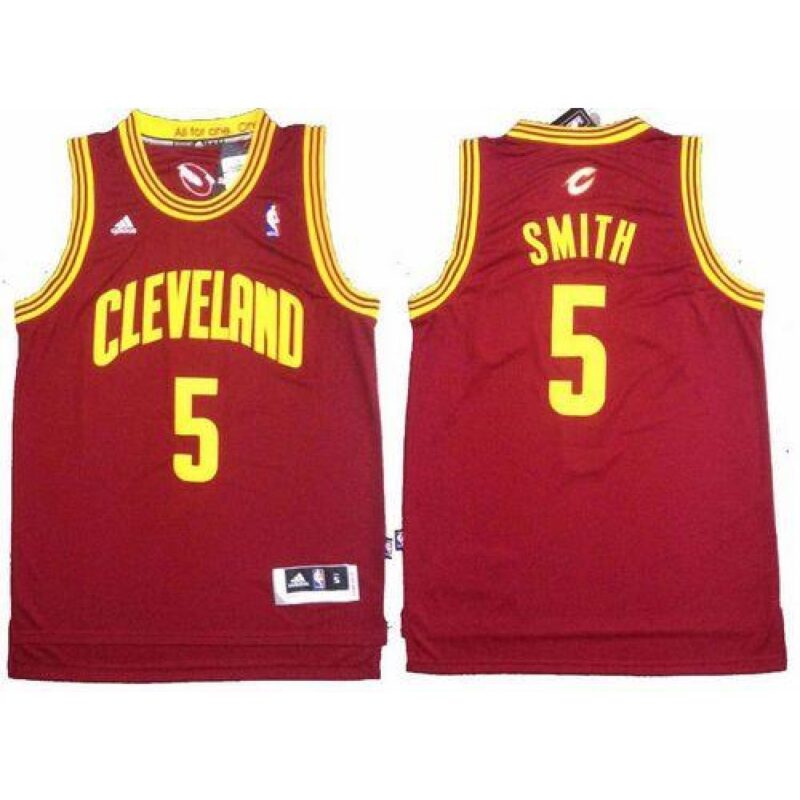 6864281c8d86e_1 Revolution 30 Cavaliers #5 J.R. Smith Red Stitched NBA Jersey