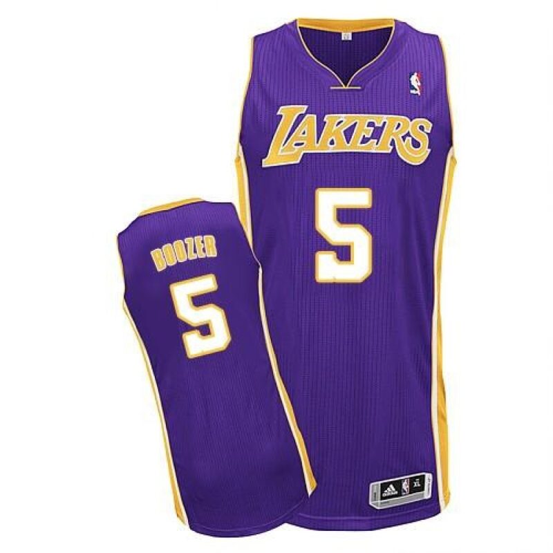 6864284109c38_1 Revolution 30 Lakers #5 Carlos Boozer Purple Stitched NBA Jersey