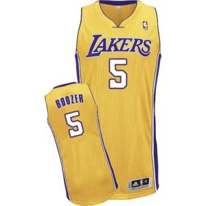 6864284b6f413_1 Revolution 30 Lakers #5 Carlos Boozer Yellow Stitched NBA Jersey