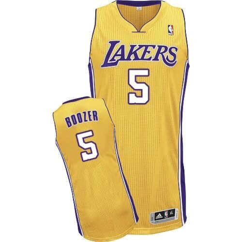 6864284b6f413_1 Revolution 30 Lakers #5 Carlos Boozer Yellow Stitched NBA Jersey