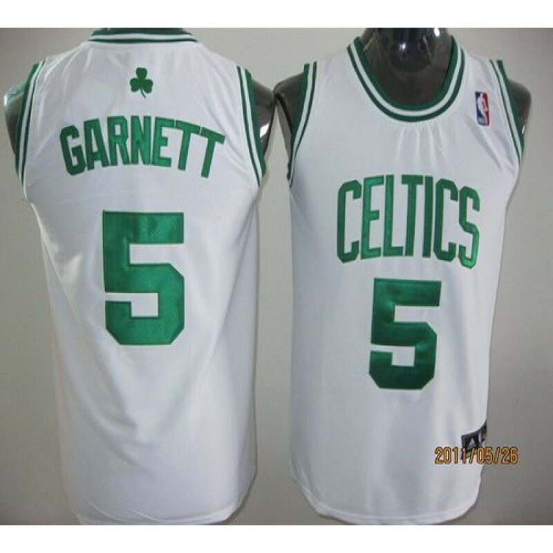 68642868cc0c0_1 Celtics #5 Kevin Garnett White Stitched Youth NBA Jersey