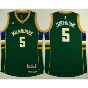 686428760f893_1 Bucks #5 Michael Carter-Williams Green Stitched NBA Jersey