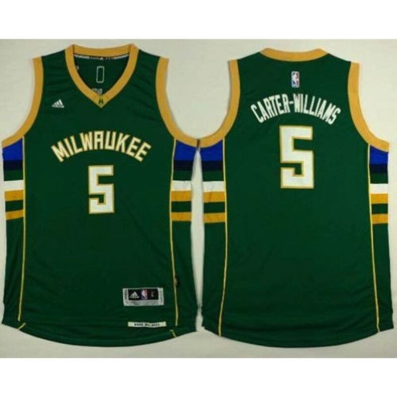 686428760f893_1 Bucks #5 Michael Carter-Williams Green Stitched NBA Jersey