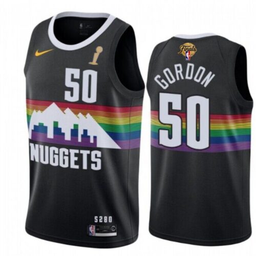 6864289130550_1 Men's Denver Nuggets #50 Aaron Gordon Black 2023 Finals Champions City Edition Stitched Basketball Jersey