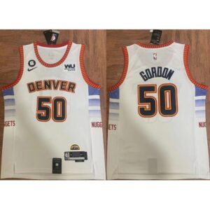 6864289b8e104_1 Men's Denver Nuggets #50 Aaron Gordon White 2023 Finals Icon Edition With NO.6 Patch Stitched Basketball Jersey