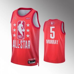 686428a955307_1 Men's 2022 All-Star #5 Dejounte Murray Maroon Stitched Jersey
